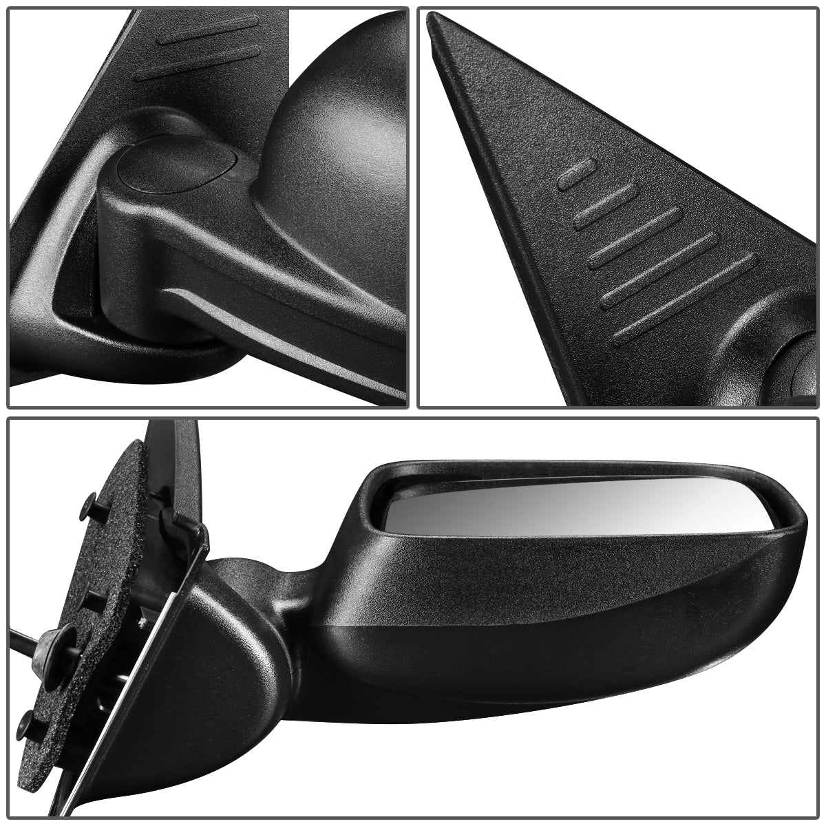 RETROVISOR MIRROR - OEM - 02-07 JEEP LIBERTY - POWERED - TEXTURED - BLACK - RIGHT