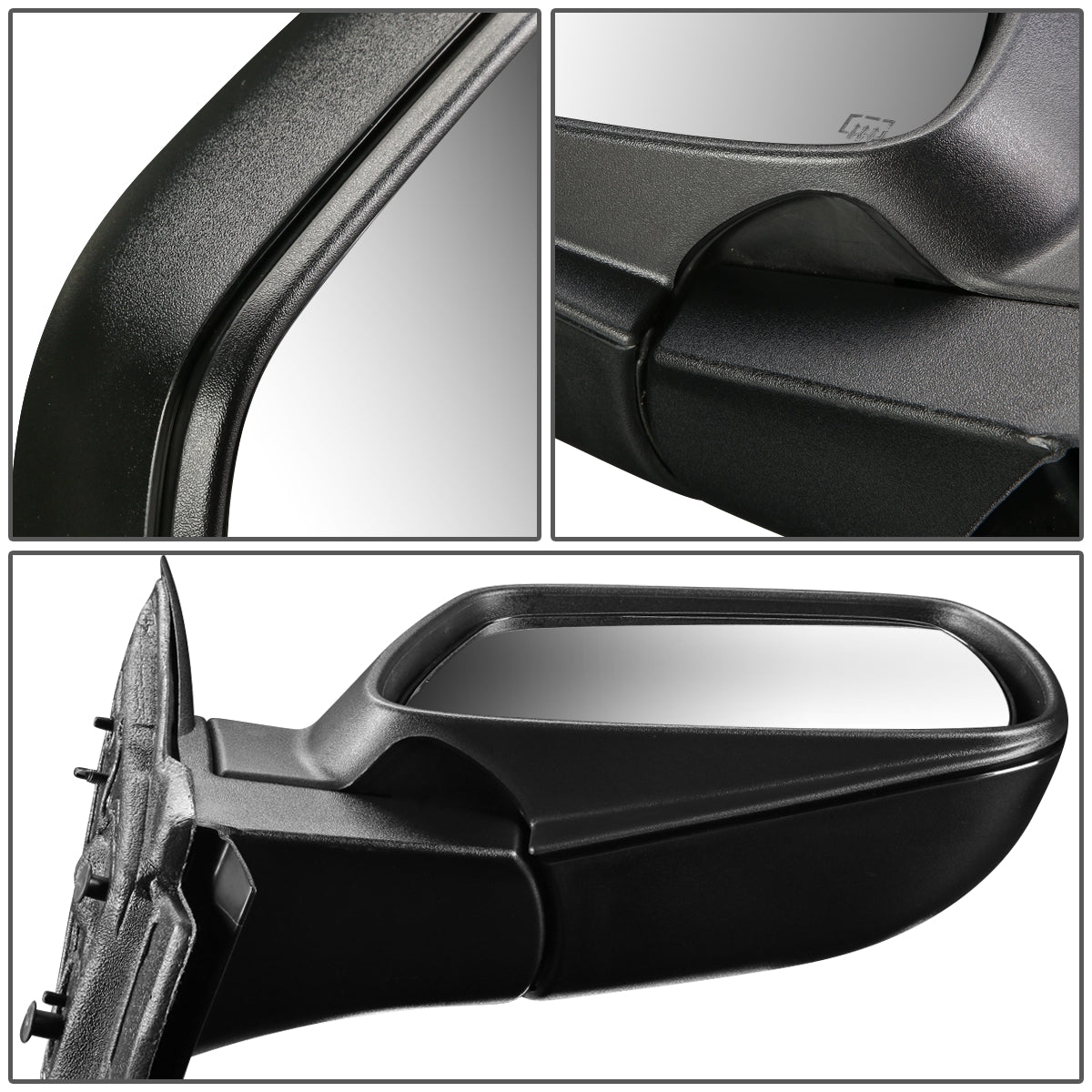 RETROVISOR MIRROR - OEM - 05-10 JEEP GRAND CHEROKEE - POWERED - TEXTURED - BLACK - RIGHT