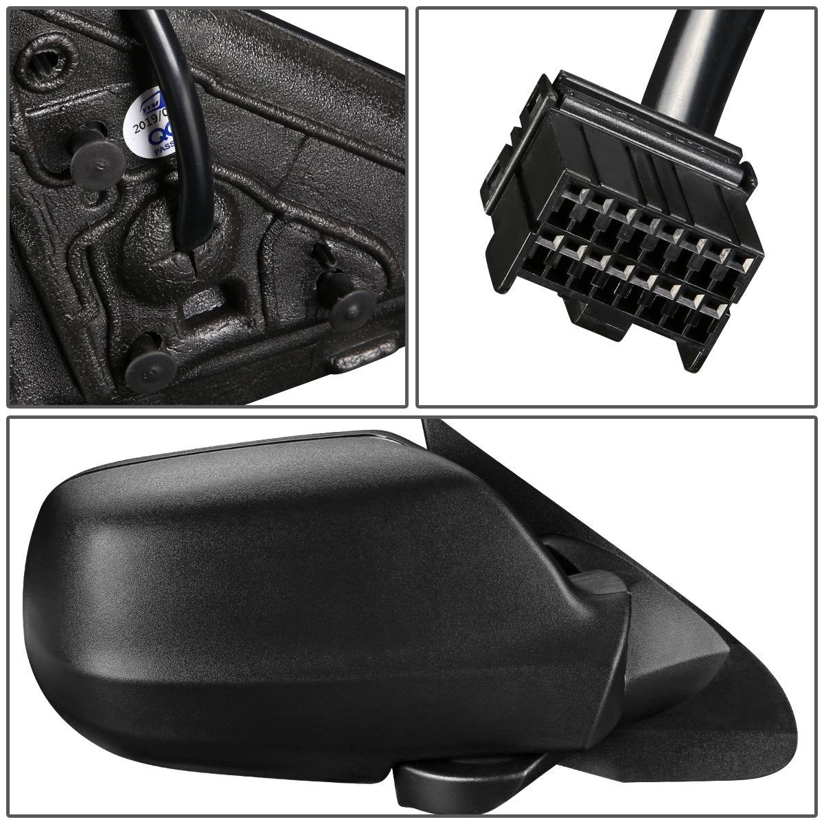 RETROVISOR MIRROR - OEM - 05-10 JEEP GRAND CHEROKEE - POWERED - TEXTURED - BLACK - RIGHT