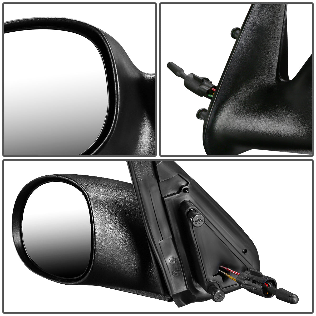 RETROVISOR MIRROR - OEM - 04-09 CHRYSLER PT CRUISER - MANUAL - TEXTURED - BLACK - RIGHT