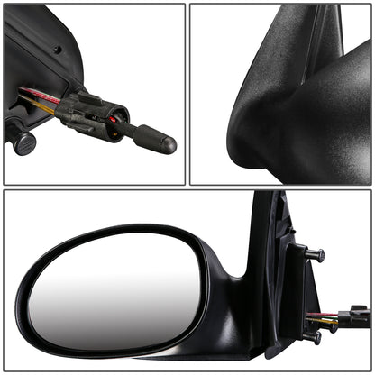 RETROVISOR MIRROR - OEM - 04-09 CHRYSLER PT CRUISER - MANUAL - TEXTURED - BLACK - RIGHT