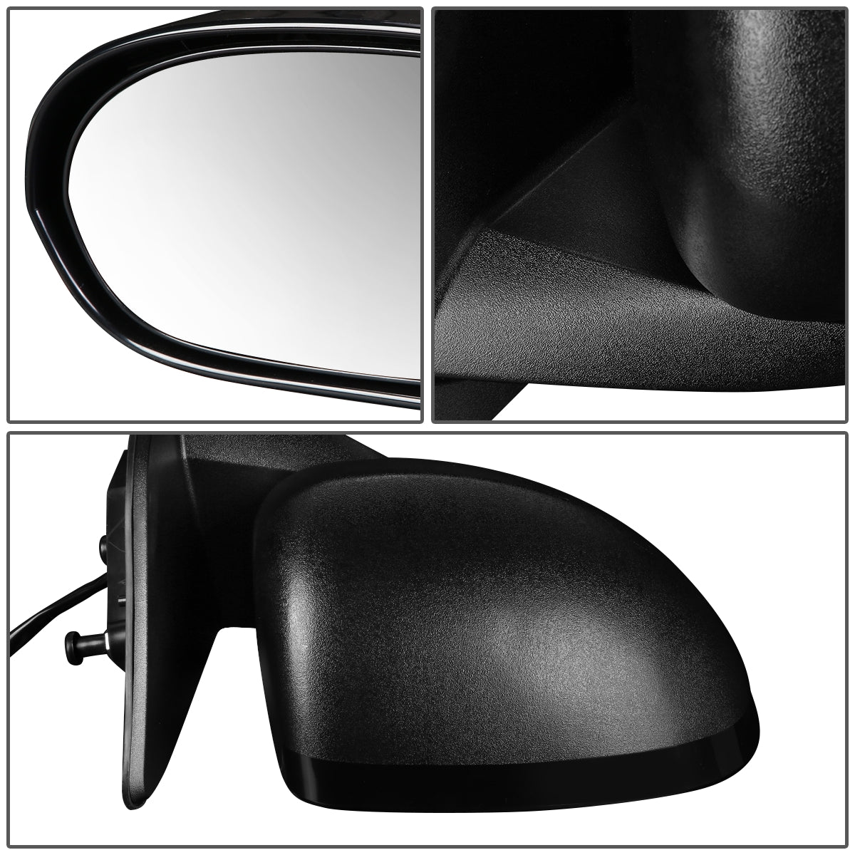 RETROVISOR MIRROR - OEM - 07-17 JEEP COMPASS - POWERED - TEXTURED - BLACK - RIGHT