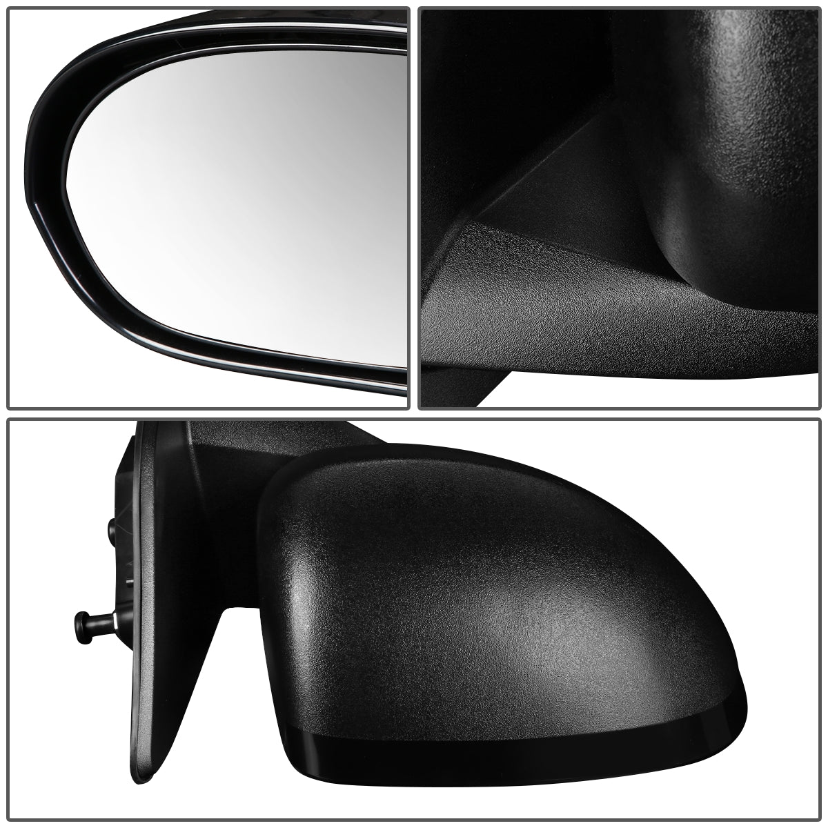 RETROVISOR MIRROR - OEM - 07-17 JEEP COMPASS - MANUAL - TEXTURED - BLACK - RIGHT