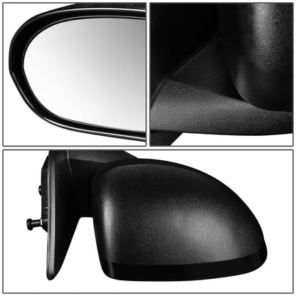 RETROVISOR MIRROR - OEM - 07-17 JEEP COMPASS - MANUAL - TEXTURED - BLACK - RIGHT