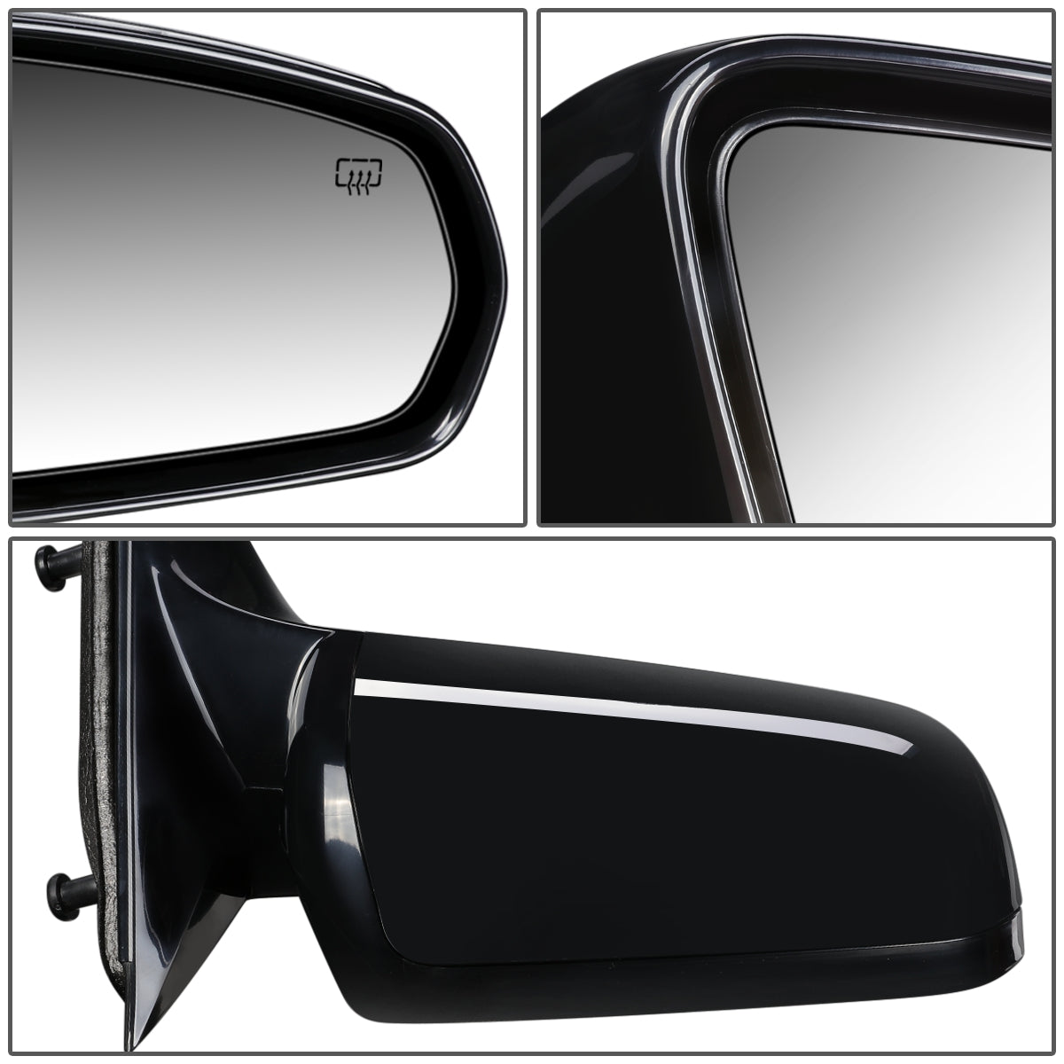 RETROVISOR MIRROR - OEM - 07-10 CHRYSLER SEBRING - POWERED - HEATED - PAINTABLE - BLACK - RIGHT