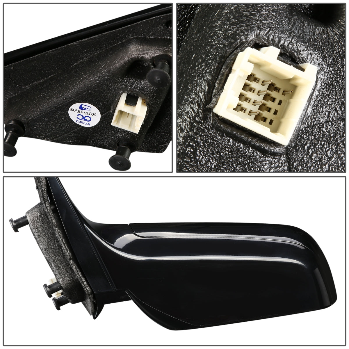 RETROVISOR MIRROR - OEM - 07-10 CHRYSLER SEBRING - POWERED - HEATED - PAINTABLE - BLACK - RIGHT