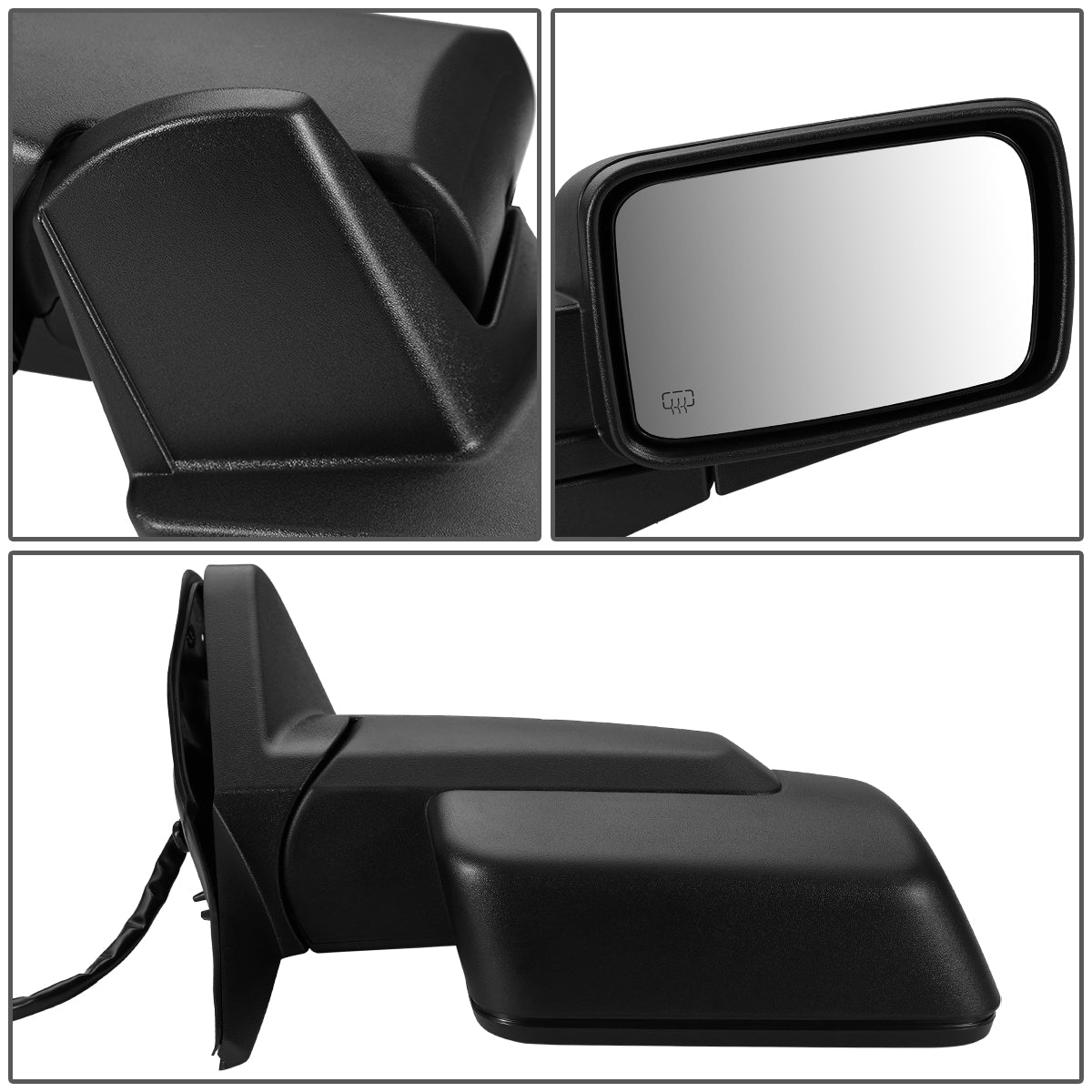 RETROVISOR MIRROR - OEM - 06-11 JEEP COMMANDER - POWERED - HEATED - W/ MEMORY - W/ FOLDING - W/ TEXTURED BLACK - RIGHT