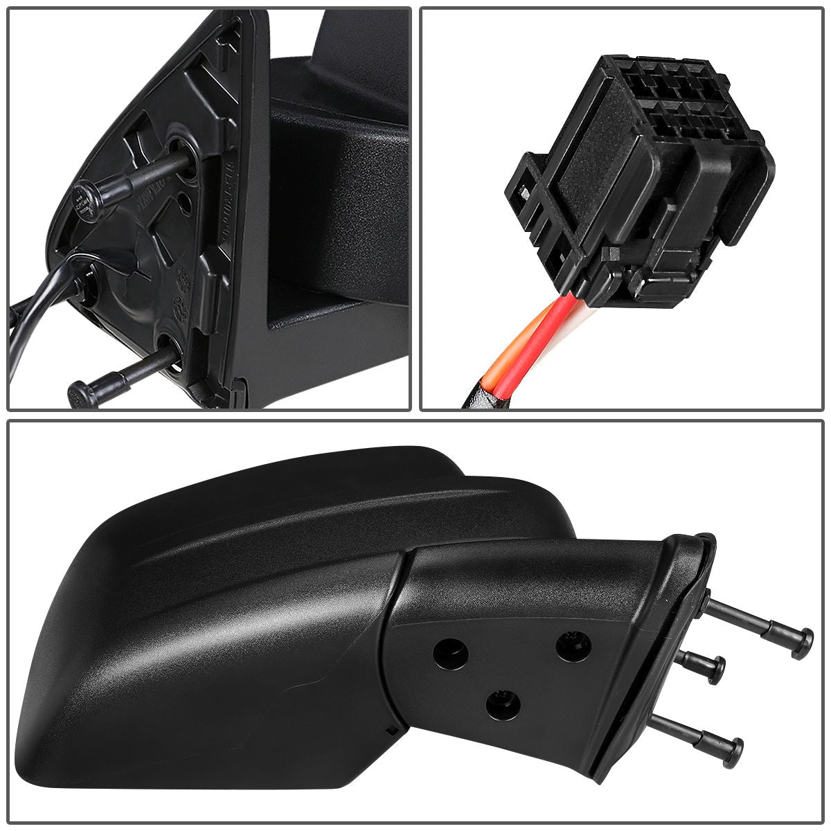 RETROVISOR MIRROR - OEM - 07-11 DODGE NITRO - POWERED - TEXTURED - BLACK - RIGHT