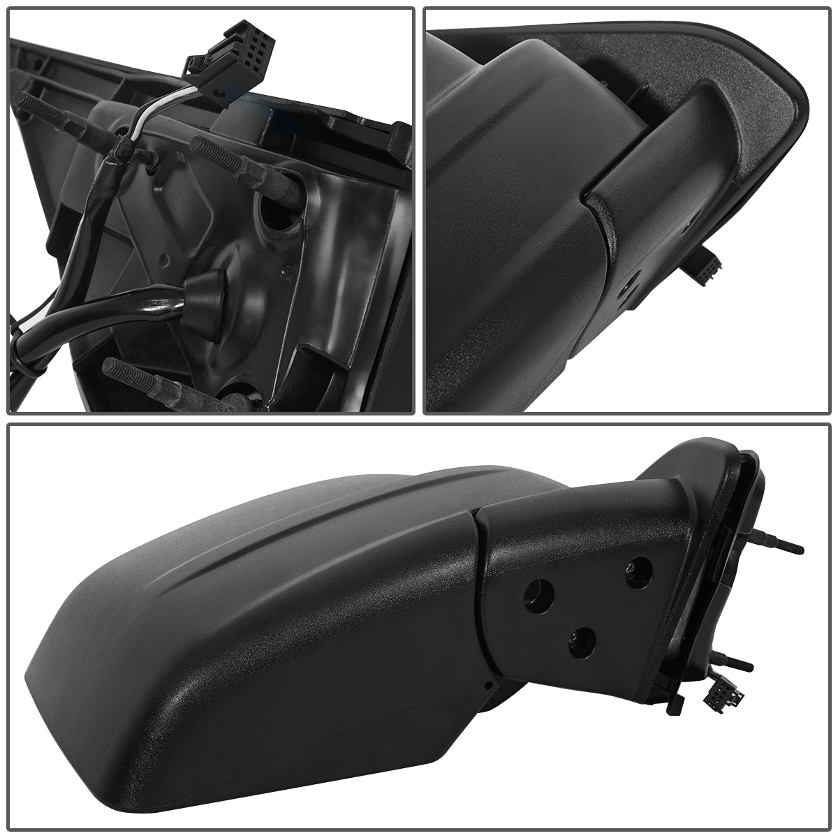 RETROVISOR MIRROR - OEM - 08-12 JEEP LIBERTY - POWERED - HEATED - TEXTURED - BLACK - RIGHT