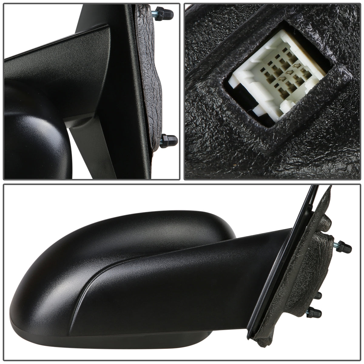 RETROVISOR MIRROR - OEM - 07-10 CHRYSLER 300 / 06-10 DODGE CHARGER / 05-08 DODGE MAGNUM - POWERED - TEXTURED - BLACK - RIGHT