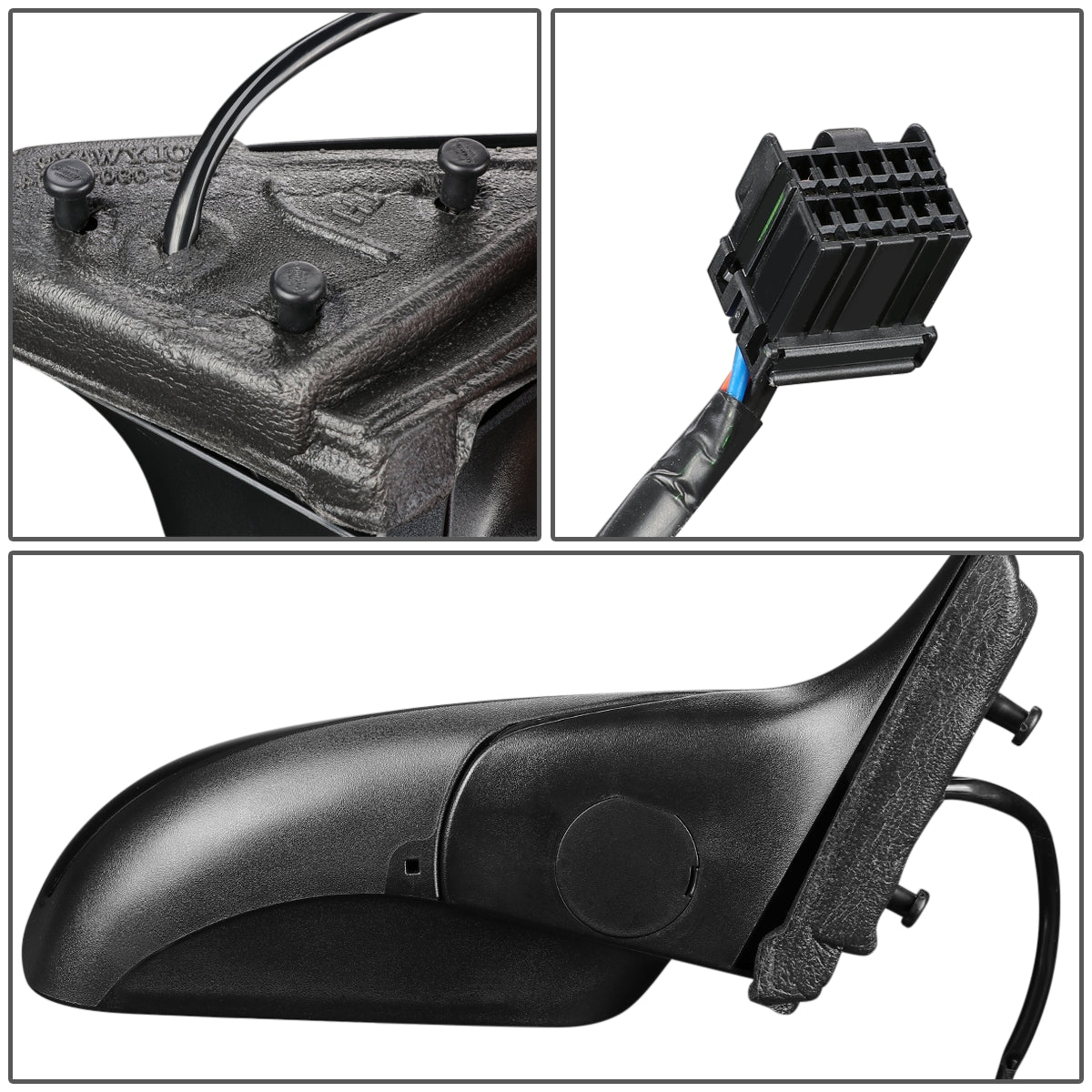 RETROVISOR MIRROR - OEM - 06-08 CHRYSLER PACIFICA - POWERED - HEATED - TEXTURED - BLACK - RIGHT