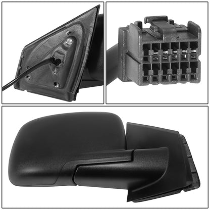 RETROVISOR MIRROR - OE STYLE - DODGE JOURNEY 09-19 - WITH POWER WITH HEATED GLASS - FOR CANADA VALUE PACK SE SE PLUS - PASSENGER SIDE - PAINT TO MATCH - BLACK