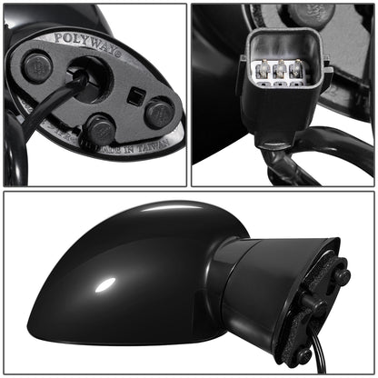 RETROVISOR MIRROR - OEM - 08-14 DODGE CHALLENGER - POWER MIRROR ADJUSTMENT - FOLDING - W/O TURN SIGNAL, PUDDLE LAMP OR HEATED GLASS - PAINTABLE - BLACK - RIGHT