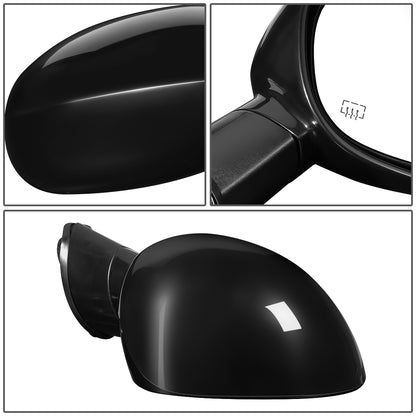 RETROVISOR MIRROR - OEM - 08-14 DODGE CHALLENGER - POWER MIRROR ADJUSTMENT - HEATED - FOLDING - W/O TURN SIGNAL OR PUDDLE LAMP - PAINTABLE - BLACK - RIGHT