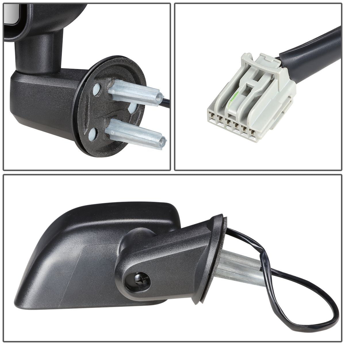 RETROVISOR MIRROR - OEM - 07-13 JEEP WRANGLER - POWERED - HEATED - TEXTURED - BLACK - RIGHT