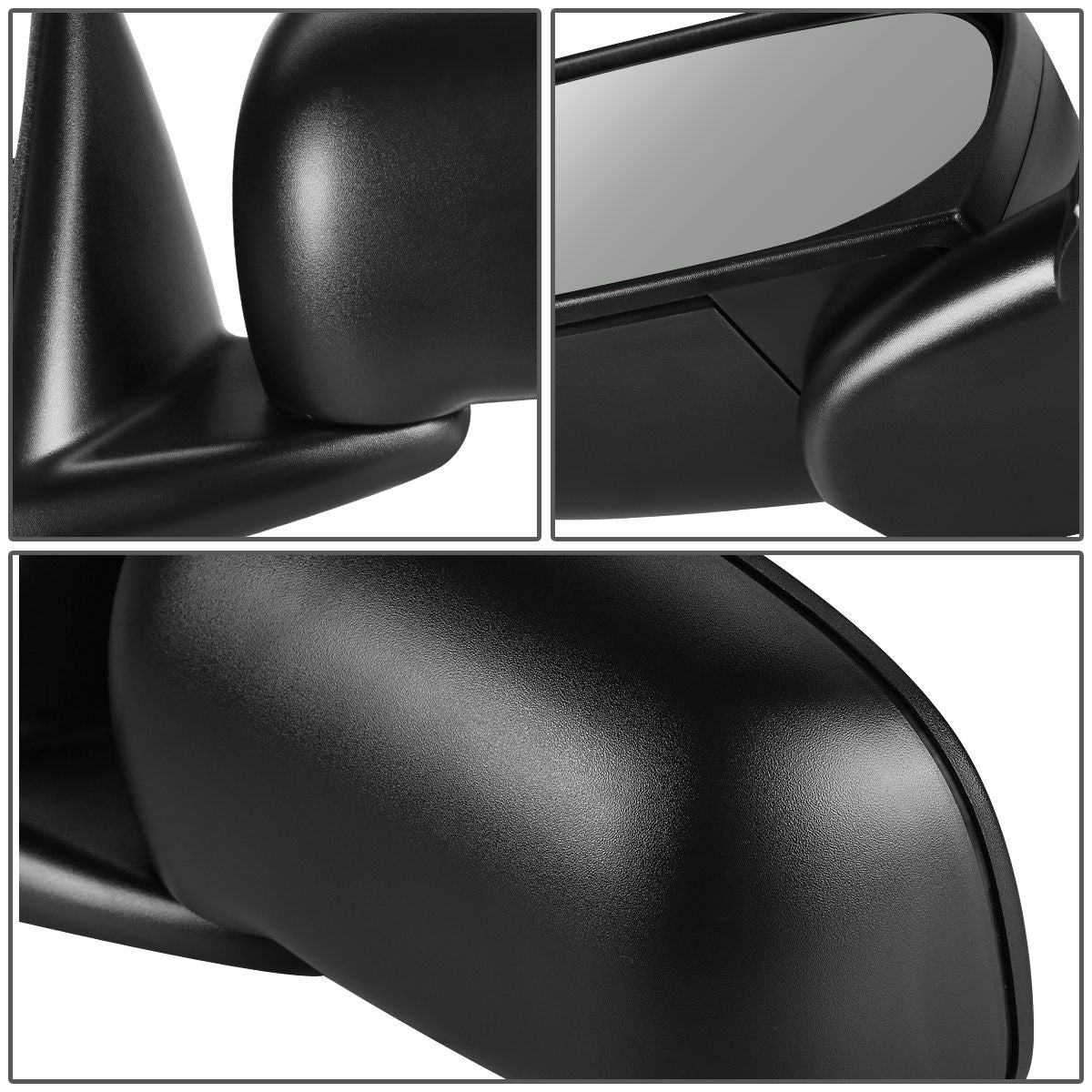 RETROVISOR MIRROR - OEM - 05-10 DODGE DAKOTA - MANUAL - TEXTURED - BLACK - RIGHT