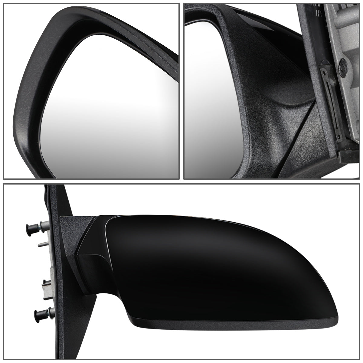 RETROVISOR MIRROR - OEM - 11-14 DODGE CHARGER - POWER MIRROR ADJUSTMENT - W/O HEAT, TURN SIGNAL, PUDDLE LIGHT, MEMORY, ASPHERICAL GLASS OR BLIND SPOT DETECTION - FOLDING - PAINTABLE - ONLY FITS VEHICLES W/ MATCHING FUNCTIONS AS MIRROR - BLACK - RIGHT