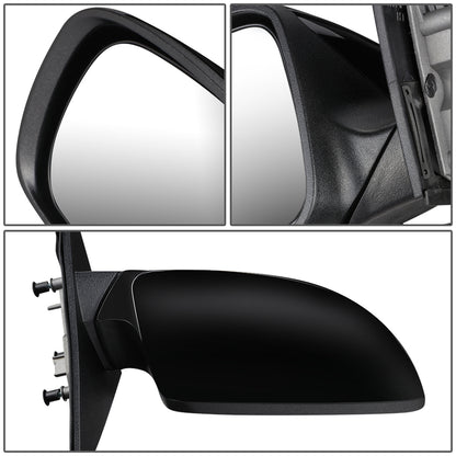 RETROVISOR MIRROR - OEM - 11-14 DODGE CHARGER - POWER MIRROR ADJUSTMENT - W/O HEAT, TURN SIGNAL, PUDDLE LIGHT, MEMORY, ASPHERICAL GLASS OR BLIND SPOT DETECTION - FOLDING - PAINTABLE - ONLY FITS VEHICLES W/ MATCHING FUNCTIONS AS MIRROR - BLACK - RIGHT