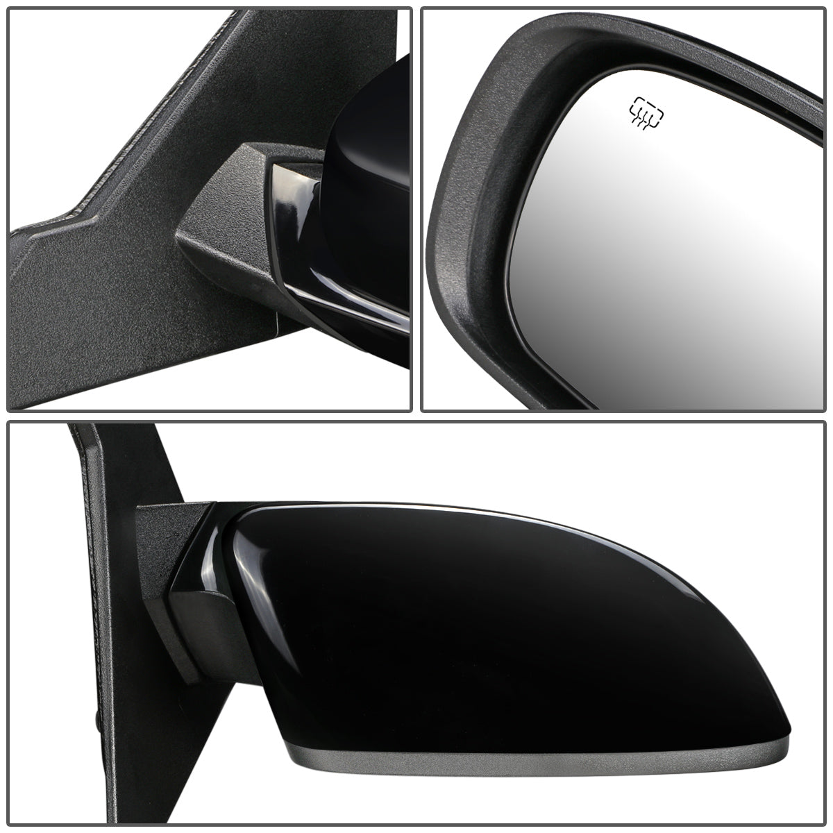 RETROVISOR MIRROR - OEM - 11-14 CHRYSLER 200, CONVERTIBLE - POWERED - HEATED - FOLDING - W/ BLACK MATERIAL - RIGHT