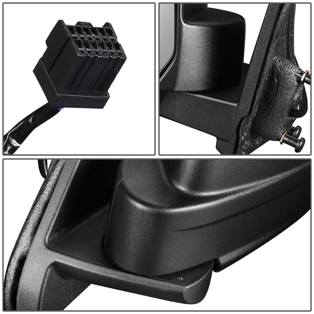 RETROVISOR MIRROR - OEM - 10-16 JEEP PATRIOT - POWERED - HEATED - TEXTURED - BLACK - RIGHT