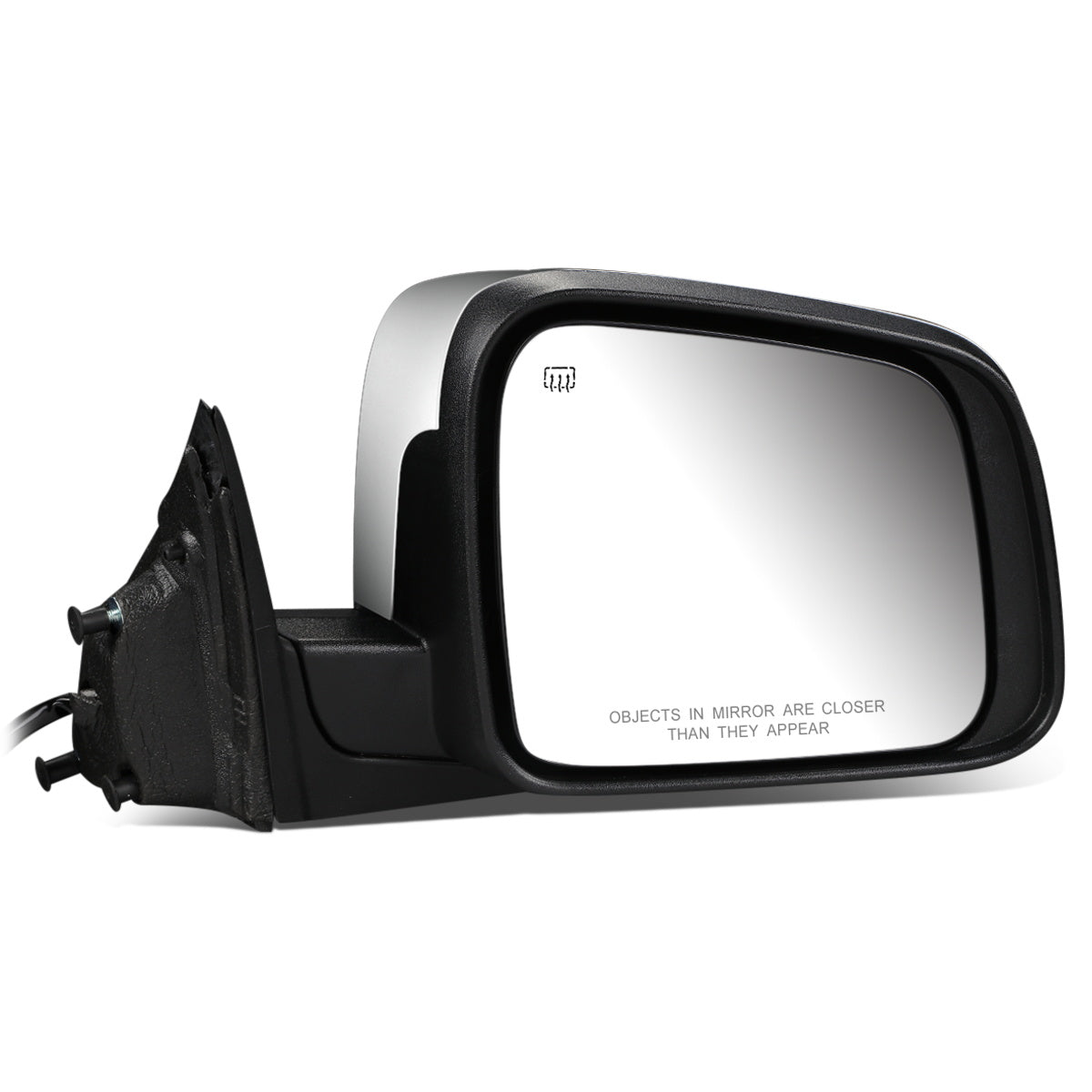 RETROVISOR MIRROR - OEM - 11-13 JEEP GRAND CHEROKEE - POWERED - HEATED - FOLDING - W/O BLIND SPOT DETECTION - W/ CHROME COVER - RIGHT
