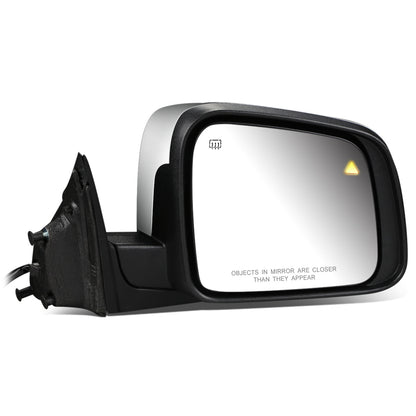 RETROVISOR MIRROR - OEM - 11-13 JEEP GRAND CHEROKEE - POWERED - HEATED - W/ SIGNAL - W/ MEMORY - W/ BSD - FOLDING - W/O DIMMING - W/ CHROME COVER - RIGHT