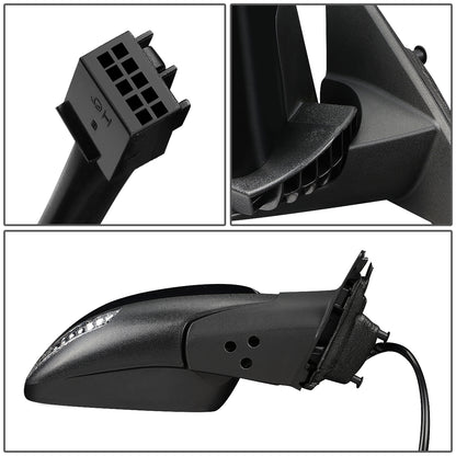 RETROVISOR MIRROR - OEM - 11-13 JEEP GRAND CHEROKEE - POWERED - HEATED - W/ SIGNAL - W/ MEMORY - FOLDING - W/ BLACK MATERIAL - RIGHT