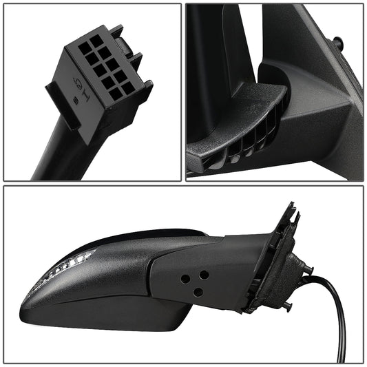 RETROVISOR MIRROR - OEM - 11-13 JEEP GRAND CHEROKEE - POWERED - HEATED - W/ SIGNAL - W/ MEMORY - FOLDING - W/ BLACK MATERIAL - RIGHT