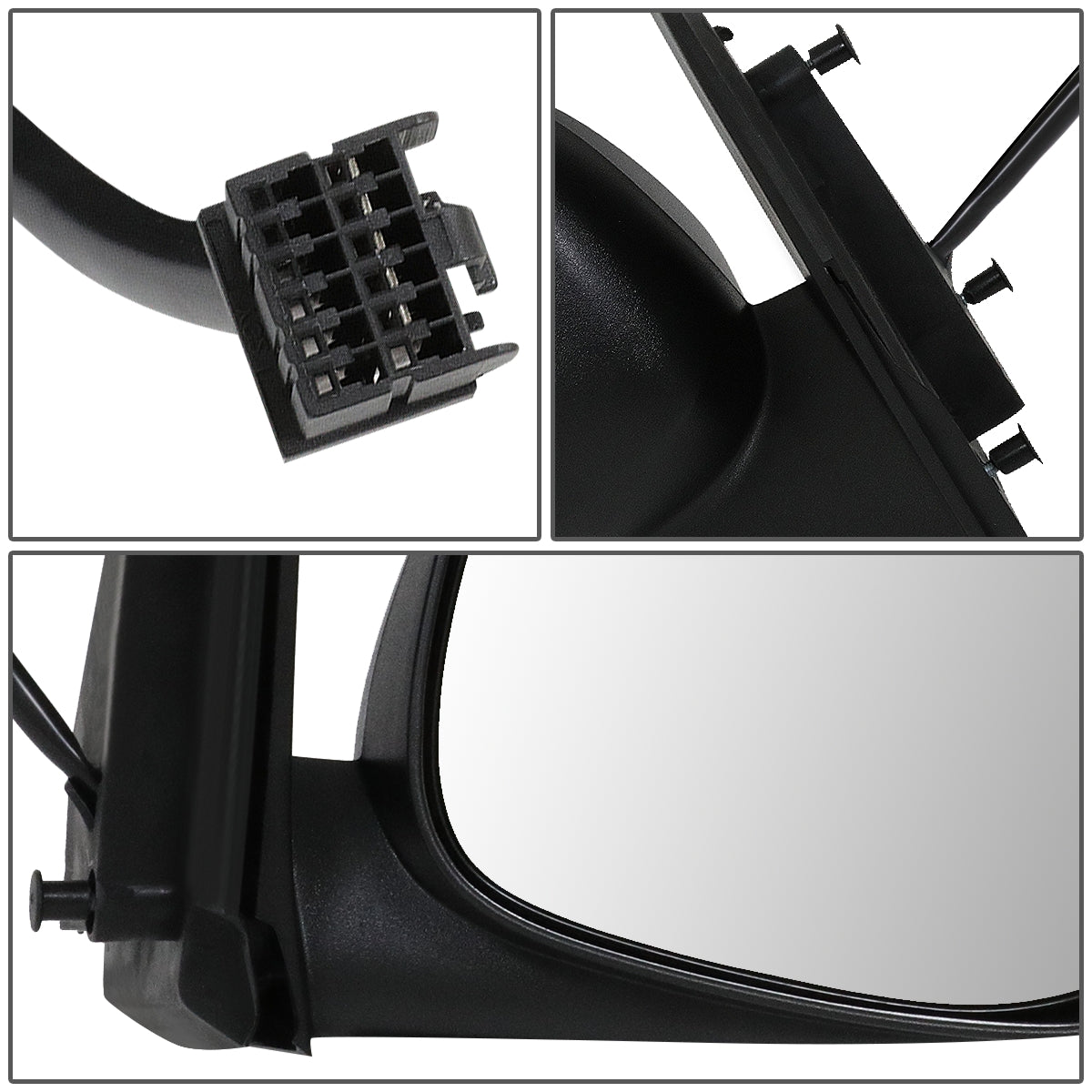 RETROVISOR MIRROR - OEM - 10-12 DODGE CALIBER - POWERED - HEATED - TEXTURED - BLACK - RIGHT