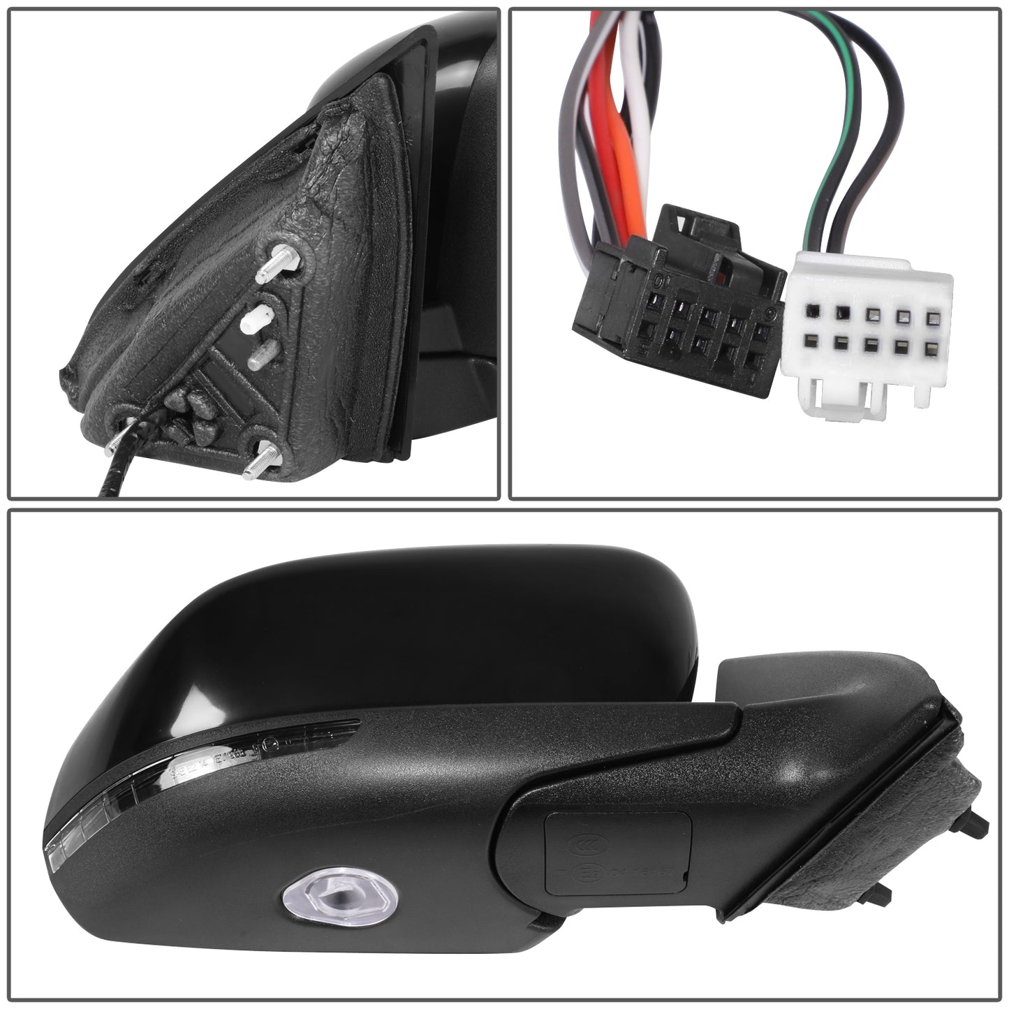 RETROVISOR MIRROR - OE STYLE - JEEP CHEROKEE 14-18 - WITH POWER WITH HEATED GLASS WITH TURN SIGNAL WITH MEMORY - PASSENGER SIDE - PAINT TO MATCH - BLACK