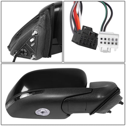 RETROVISOR MIRROR - OE STYLE - JEEP CHEROKEE 14-18 - WITH POWER WITH HEATED GLASS WITH TURN SIGNAL WITH MEMORY - PASSENGER SIDE - PAINT TO MATCH - BLACK