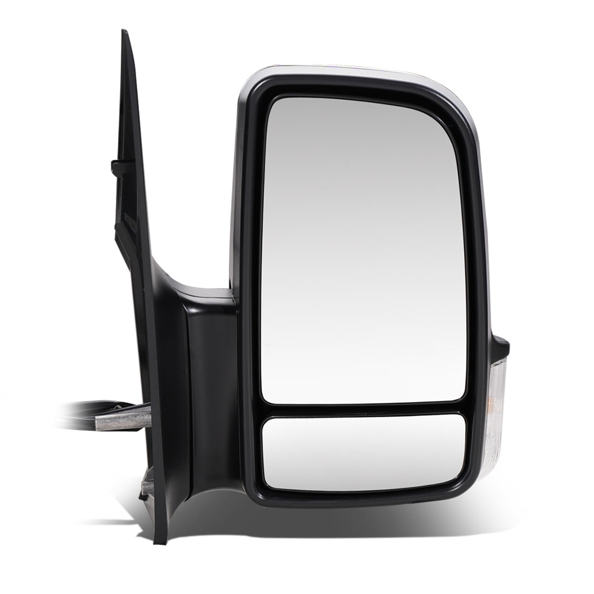 RETROVISOR MIRROR - OEM - 07-09 DODGE SPRINTER - MANUAL - W/ SIGNAL - FOLDING - W/ DUAL BLIND GLASS - BLACK - RIGHT