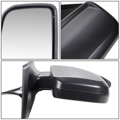 RETROVISOR MIRROR - OEM - 07-09 DODGE SPRINTER - MANUAL - W/ SIGNAL - FOLDING - W/ DUAL BLIND GLASS - BLACK - RIGHT