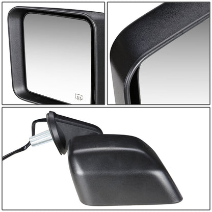 RETROVISOR MIRROR - OEM - 15-17 JEEP WRANGLER / 2018 JEEP WRANGLER JK - POWERED - HEATED - TEXTURED - BLACK - RIGHT