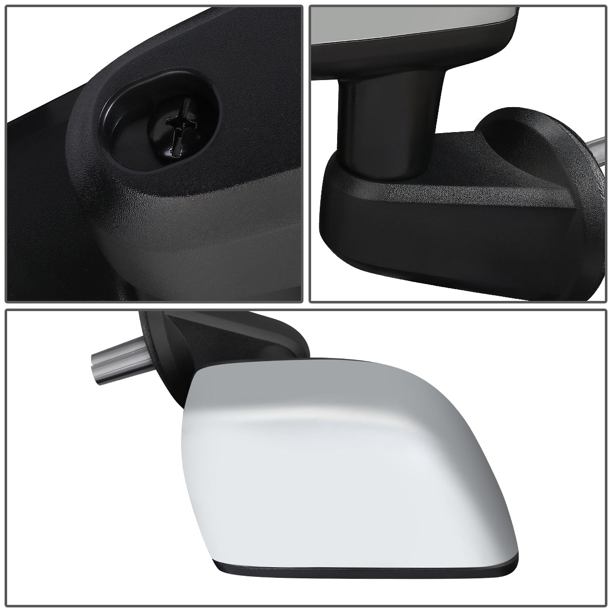 RETROVISOR MIRROR - OEM - 07-17 JEEP WRANGLER - POWERED - HEATED - FOLDING - W/ CHROME COVER - RIGHT