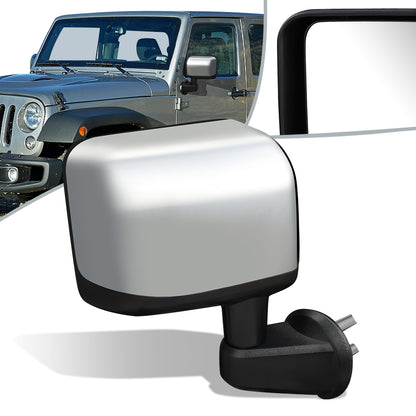 RETROVISOR MIRROR - OEM - 07-17 JEEP WRANGLER - POWERED - HEATED - FOLDING - W/ CHROME COVER - RIGHT