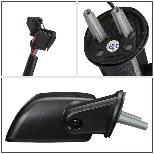 RETROVISOR MIRROR - OEM - 07-17 JEEP WRANGLER - POWERED - HEATED - FOLDING - BLACK MATERIAL - RIGHT