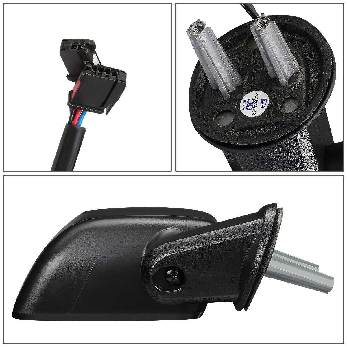 RETROVISOR MIRROR - OEM - 07-17 JEEP WRANGLER - POWERED - HEATED - FOLDING - BLACK MATERIAL - RIGHT