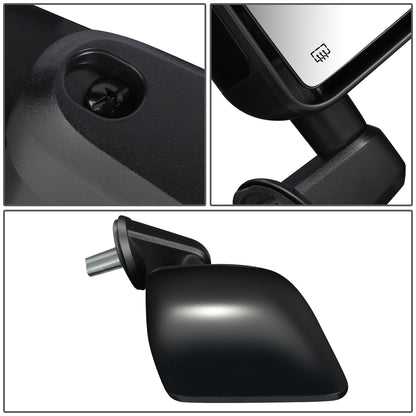 RETROVISOR MIRROR - OEM - 07-17 JEEP WRANGLER - POWERED - HEATED - FOLDING - BLACK MATERIAL - RIGHT