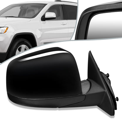 RETROVISOR MIRROR - OEM - 11-13 JEEP GRAND CHEROKEE - POWERED - HEATED - POWER FOLDING - BLACK MATERIAL - RIGHT