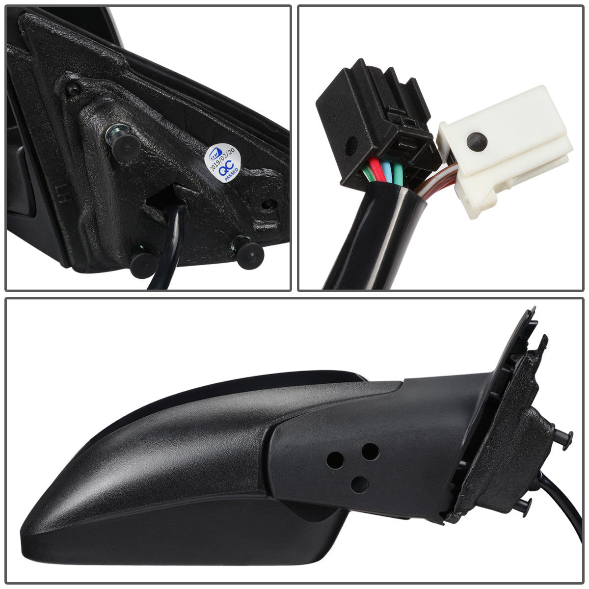 RETROVISOR MIRROR - OEM - 11-13 JEEP GRAND CHEROKEE - POWERED - HEATED - W/ MEMORY - POWER FOLDING - BLACK MATERIAL - RIGHT