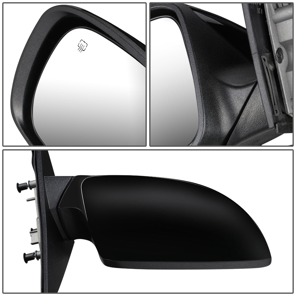 RETROVISOR MIRROR - OEM - 11-16 DODGE CHARGER - POWER MIRROR ADJUSTMENT - HEATED - FOLDING - MEMORY - W/O PUDDLE LIGHT, TURN SIGNAL OR BLIND SPOT DETECTION - PAINTABLE - ONLY FITS VEHICLES W/ MATCHING FUNCTIONS AS MIRROR - BLACK - RIGHT