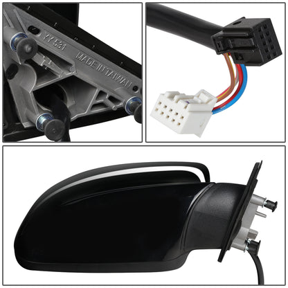 RETROVISOR MIRROR - OEM - 11-16 DODGE CHARGER - POWER MIRROR ADJUSTMENT - HEATED - FOLDING - MEMORY - W/O PUDDLE LIGHT, TURN SIGNAL OR BLIND SPOT DETECTION - PAINTABLE - ONLY FITS VEHICLES W/ MATCHING FUNCTIONS AS MIRROR - BLACK - RIGHT