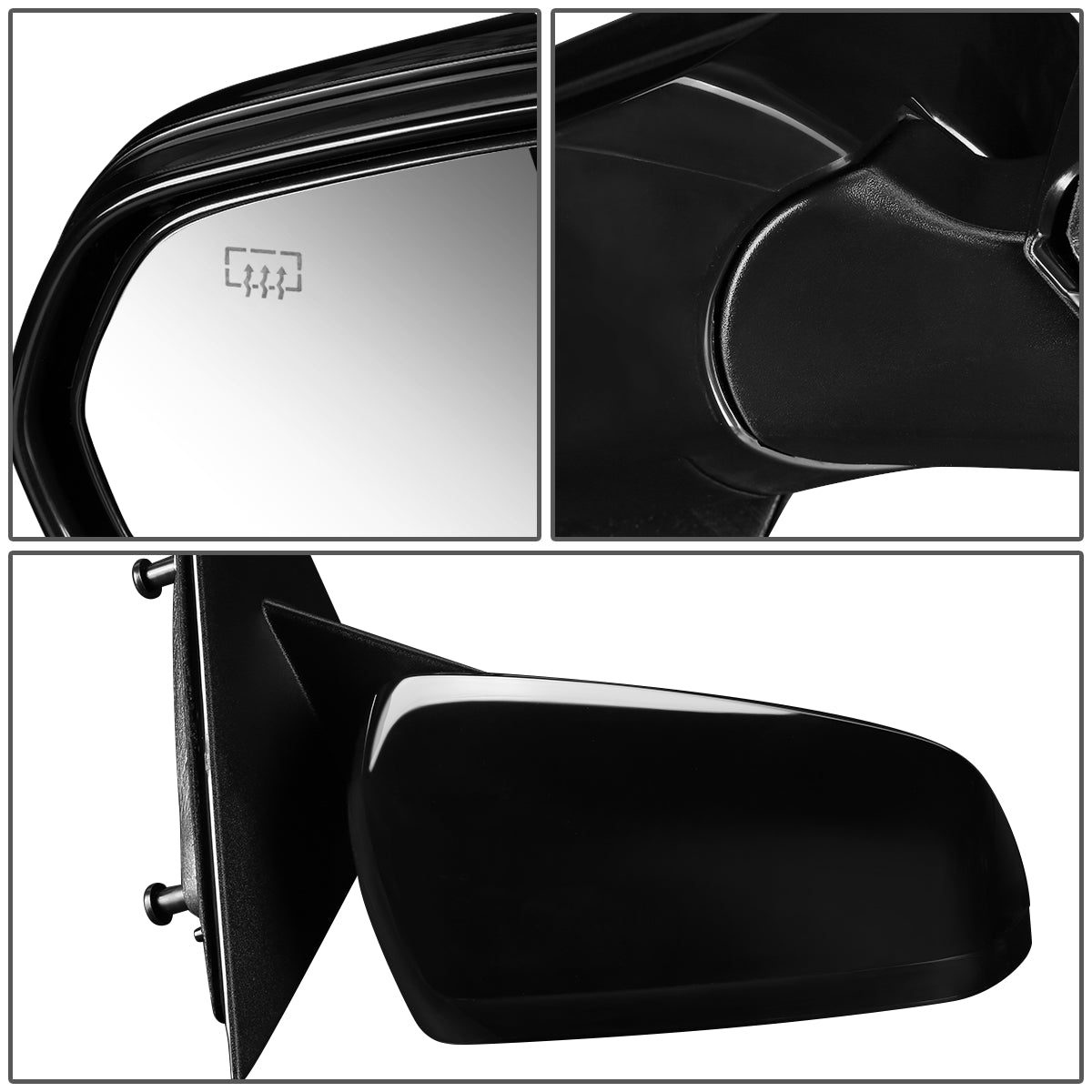RETROVISOR MIRROR - OEM - 08-14 DODGE AVENGER - POWERED - HEATED - TEXTURED - BLACK - RIGHT