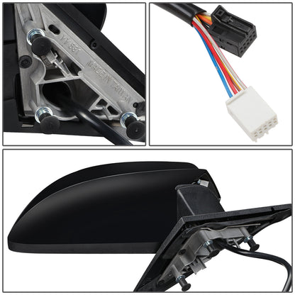 RETROVISOR MIRROR - OEM - 11-14 CHRYSLER 300C - POWERED - HEATED - W/ MEMORY - FOLDING - BLACK MATERIAL - RIGHT