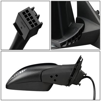 RETROVISOR MIRROR - OEM - 14-16 JEEP GRAND CHEROKEE - POWERED - HEATED - W/ SIGNAL - W/ ASPHERICAL GLASS - POWER FOLDING - BLACK MATERIAL - RIGHT