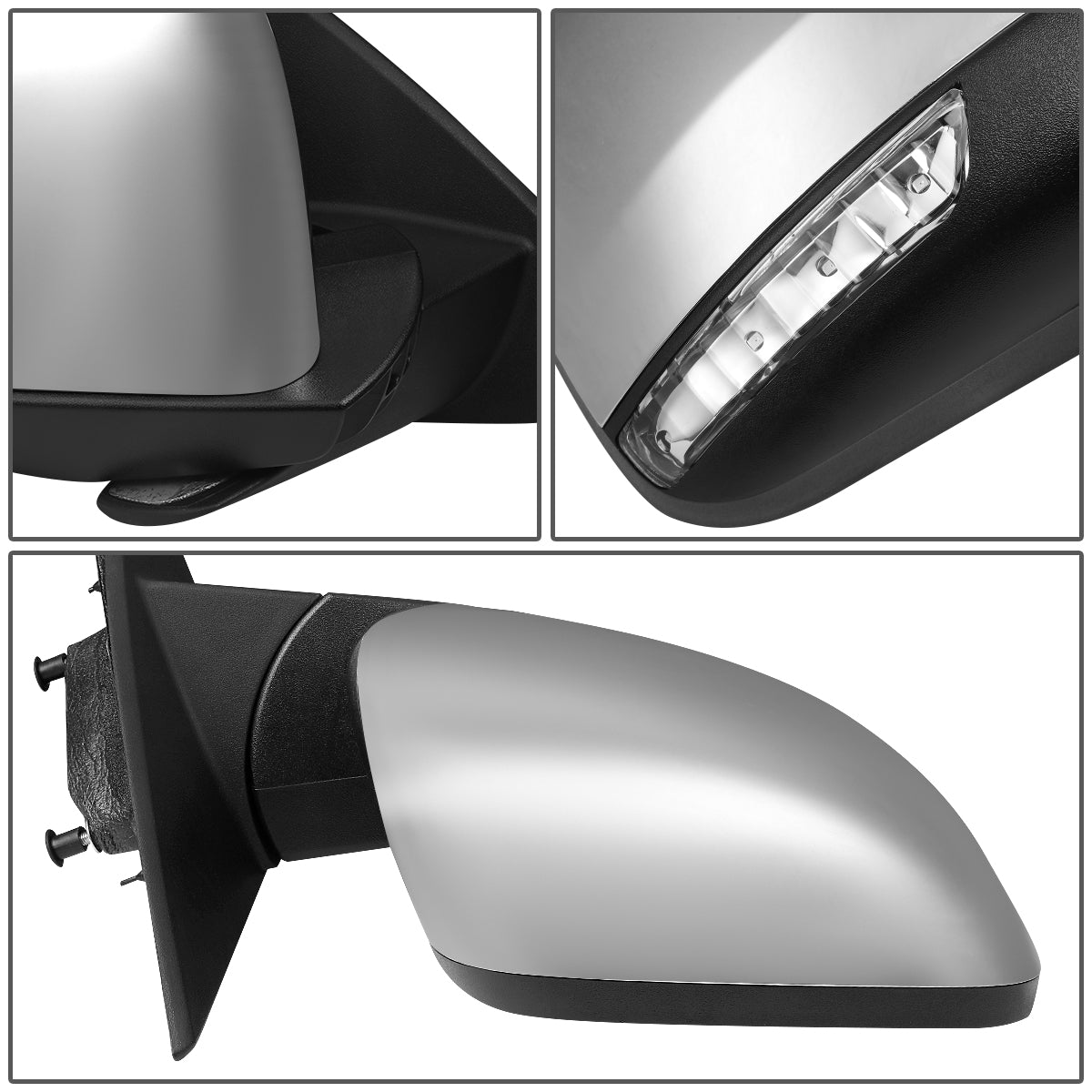 RETROVISOR MIRROR - OEM - 11-13 DODGE DURANGO - POWERED - HEATED - W/ SIGNAL - W/ BSD - FOLDING - CHROME COVER - RIGHT