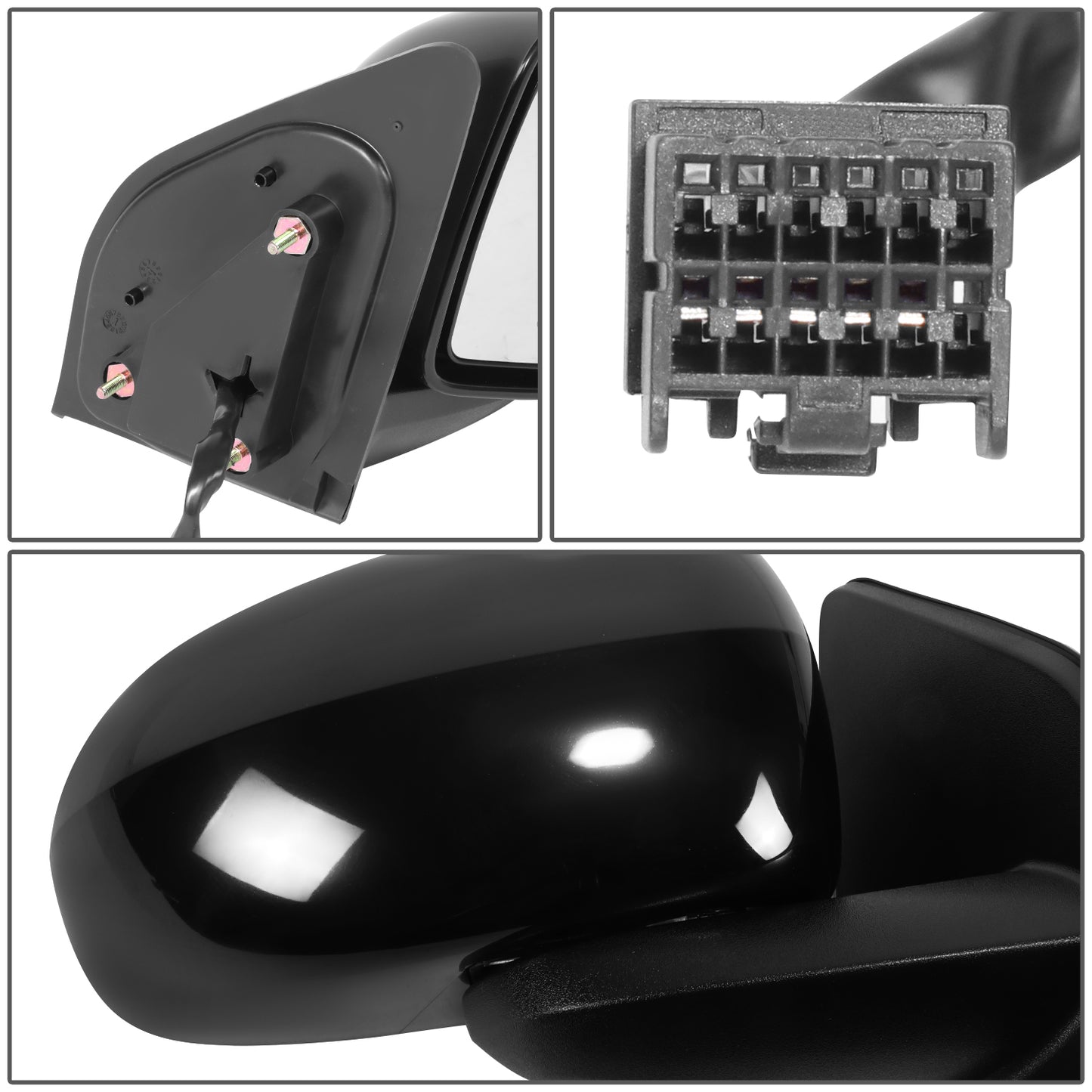 RETROVISOR MIRROR - OE STYLE - JEEP COMPASS 14-15 - WITH POWER WITH HEATED GLASS - PASSENGER SIDE - PAINT TO MATCH - BLACK