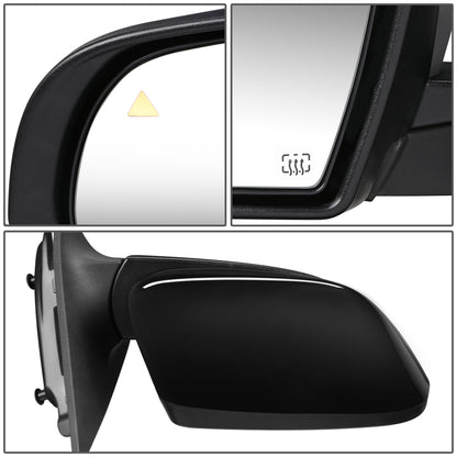 RETROVISOR MIRROR - OEM - 14-16 JEEP CHEROKEE - POWERED - HEATED - W/ SIGNAL - W/ MEMORY - W/ PUDDLE LIGHT - W/ BSDW - POWER FOLDING - BLACK MATERIAL - RIGHT