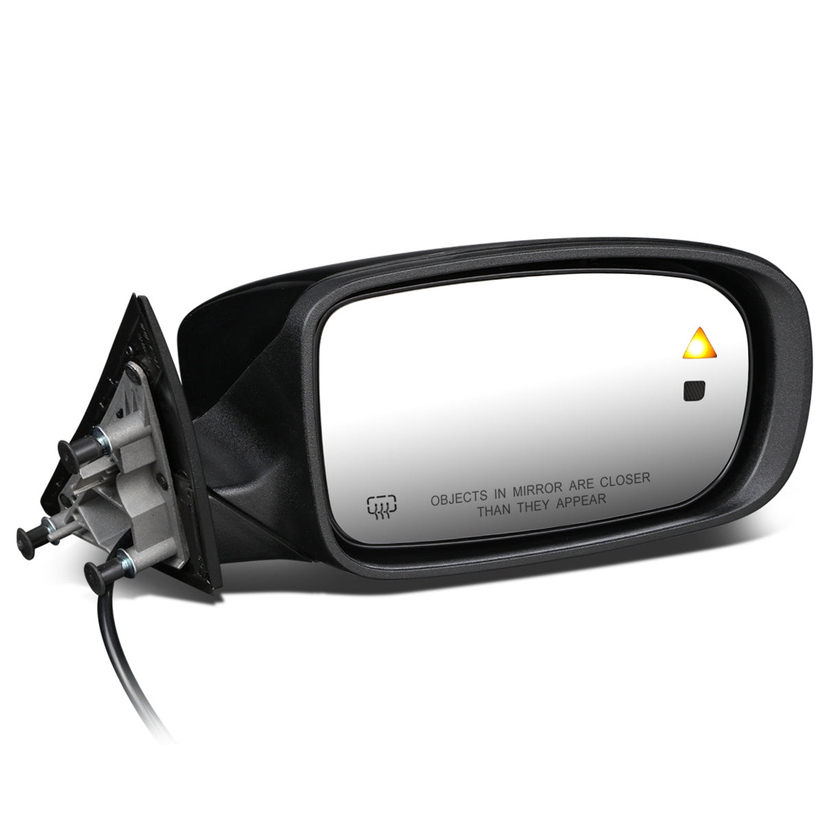 RETROVISOR MIRROR - OEM - 11-19 DODGE CHARGER - POWER MIRROR ADJUSTMENT - HEATED - FOLDING - BLIND SPOT DETECTION - W/O TURN SIGNAL OR PUDDLE LAMP - PAINTABLE - ONLY FITS VEHICLES W/ MATCHING FUNCTIONS AS MIRROR - BLACK - RIGHT